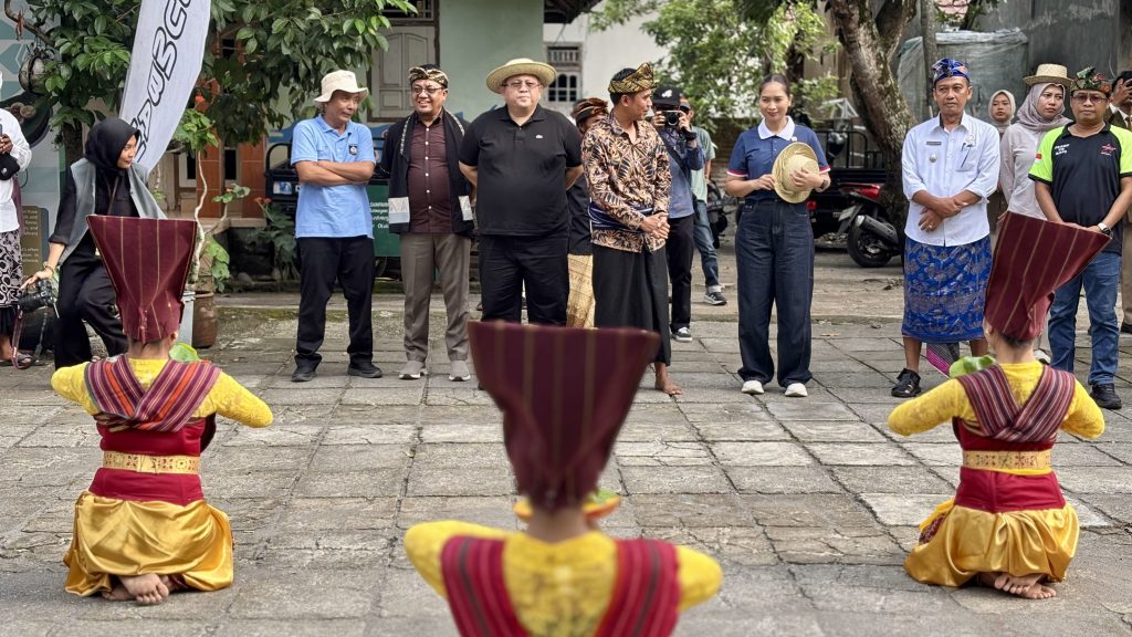 Penyambutan budaya di Desa Wisata Hijau Bilebante